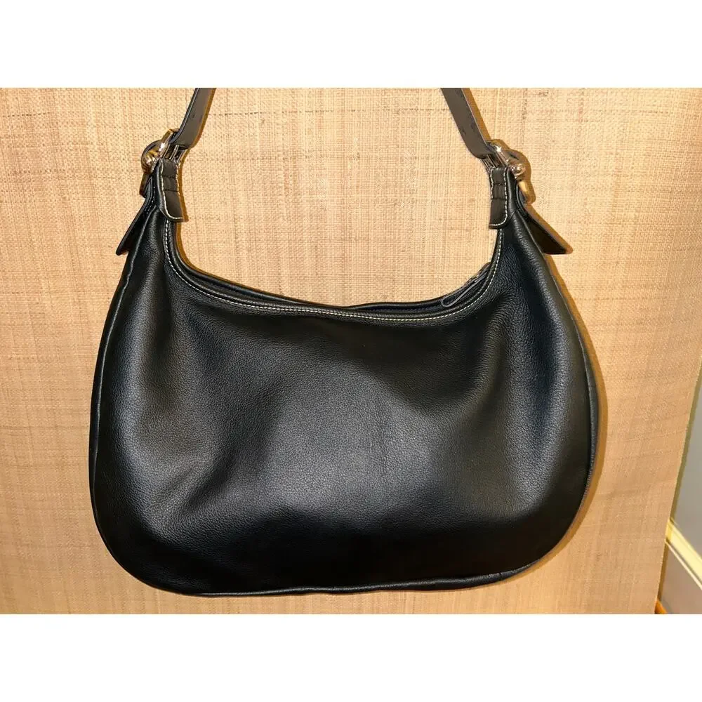 Longchamp Black soft leather shoulder handbag EU - Picture 2 of 9